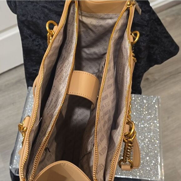 Steve Madden BTrot Logo Tote Bag- Camel